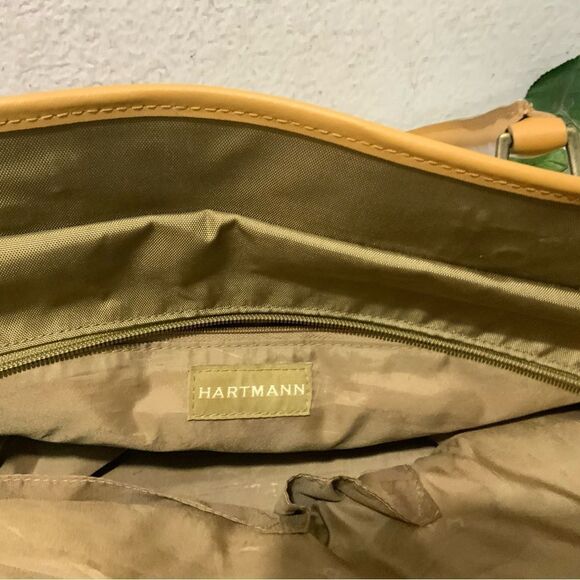 HARTMANN CANVAS LEATHER TRIM LARGE TOTE TRAVEL BAG - Picture 11 of 16